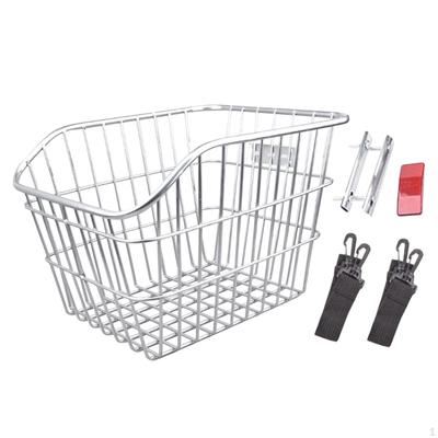 Rear Bike Basket Bicycle Iron Easy Install Wire Cargo Rack for Riding