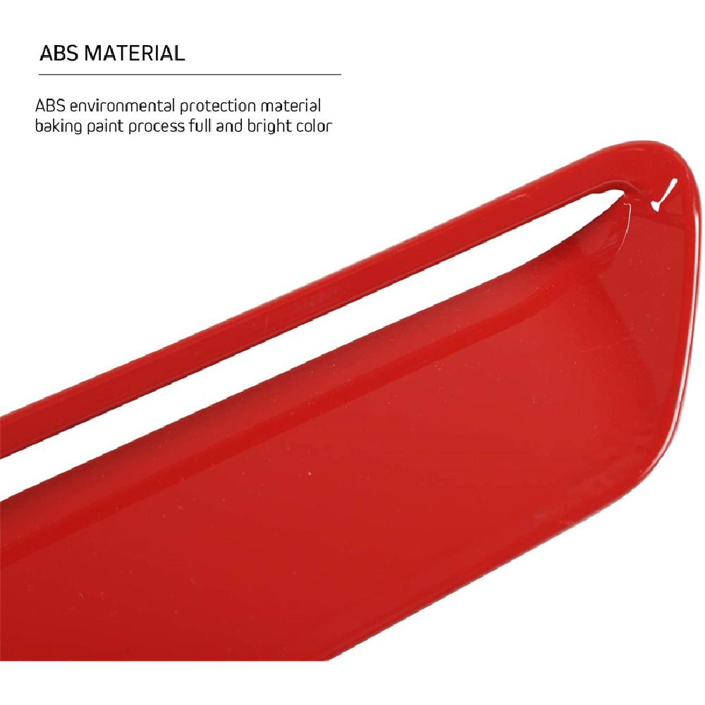 Motorhaubenentlüftungsöffnungen Auslässe Entlüftungsabdeckung Zierleiste Innendekorationszubehör für Dodge Challenger 2015-UP Rot 2 STÜCK