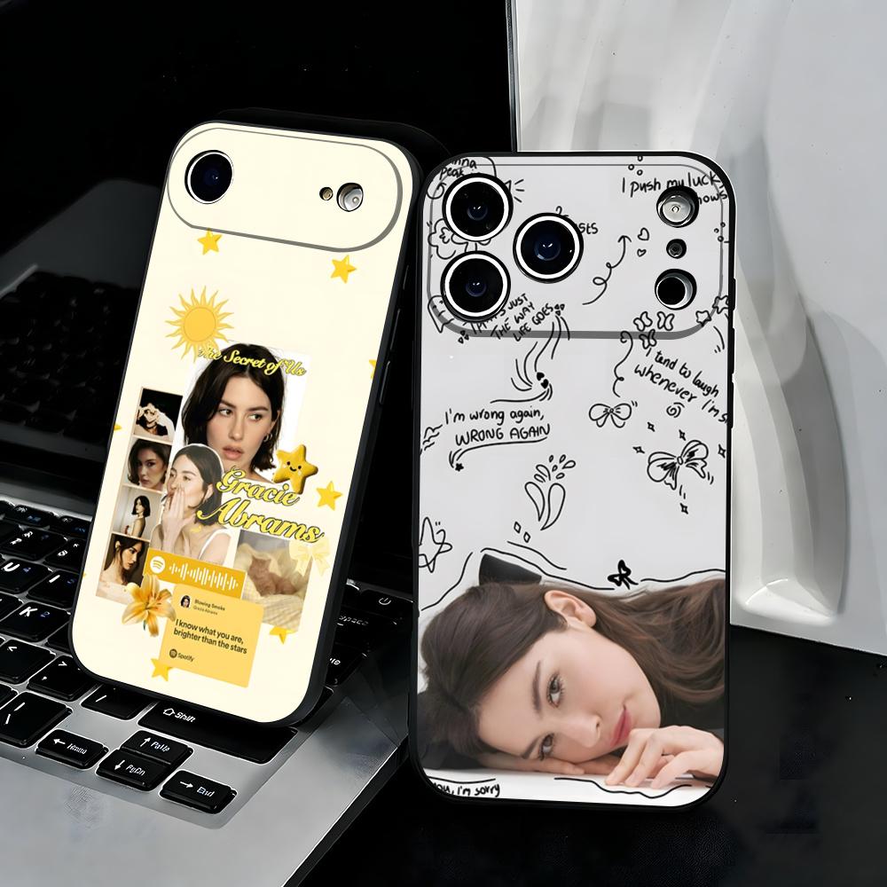 Singer G-Gracie Abrams Phone Case For IPhone 17 Air 16 E Pro Max 15 14 13 Mini 12 Pro 11 Max Plus Black Soft Shell