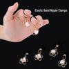 Elastic Rope Pearl Nipple Clamps for Women - Breast Massage & BDSM Training, Ideal for Couples Flirting & Nipple Stimulation.