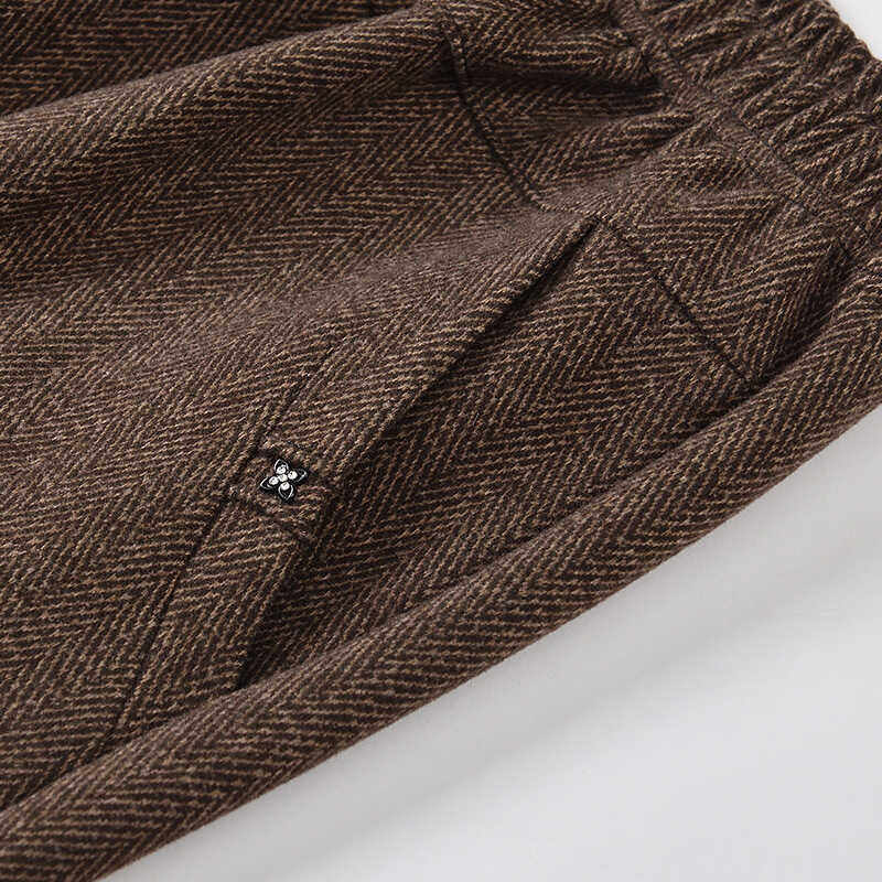 Middle-aged and Elderly Women's Pants, Mother Pants, Autumn and Winter Loose Plus Velvet, Old Lady Pants, Elastic Waist, Straight