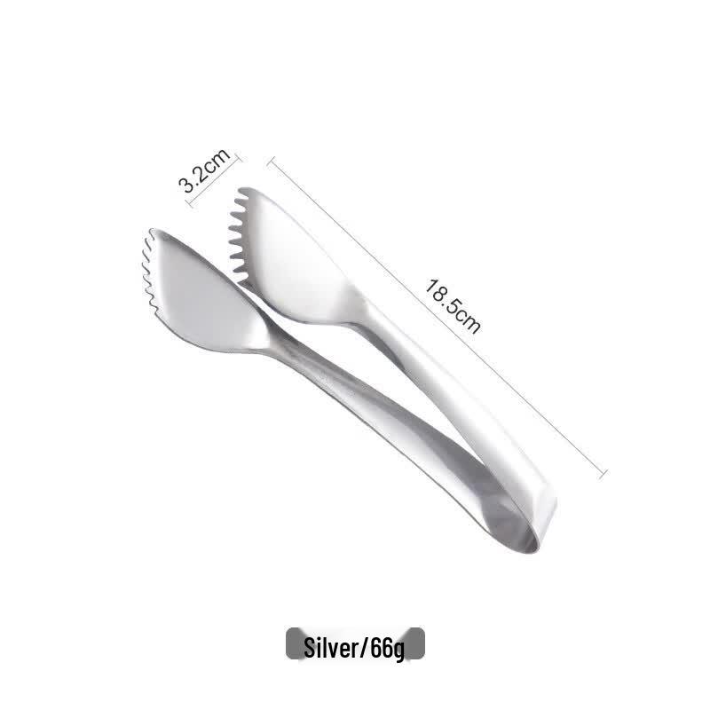 Oeny Stainless Steel Serrated Food Tongs, 2-Pack