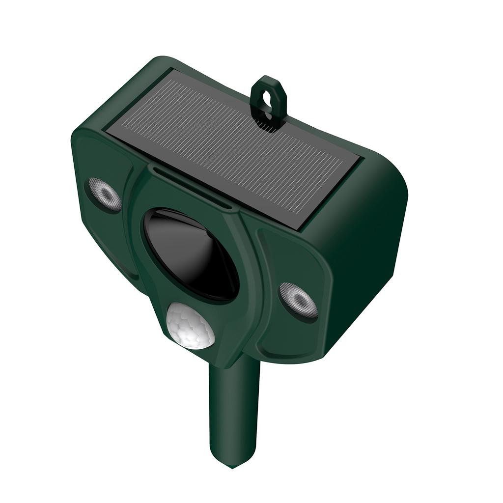 Solar Ultrasonic Repeller with PIR Motion Sensor 5 Alarm Modes IPX4 Waterproof Supoort Wall-mounted