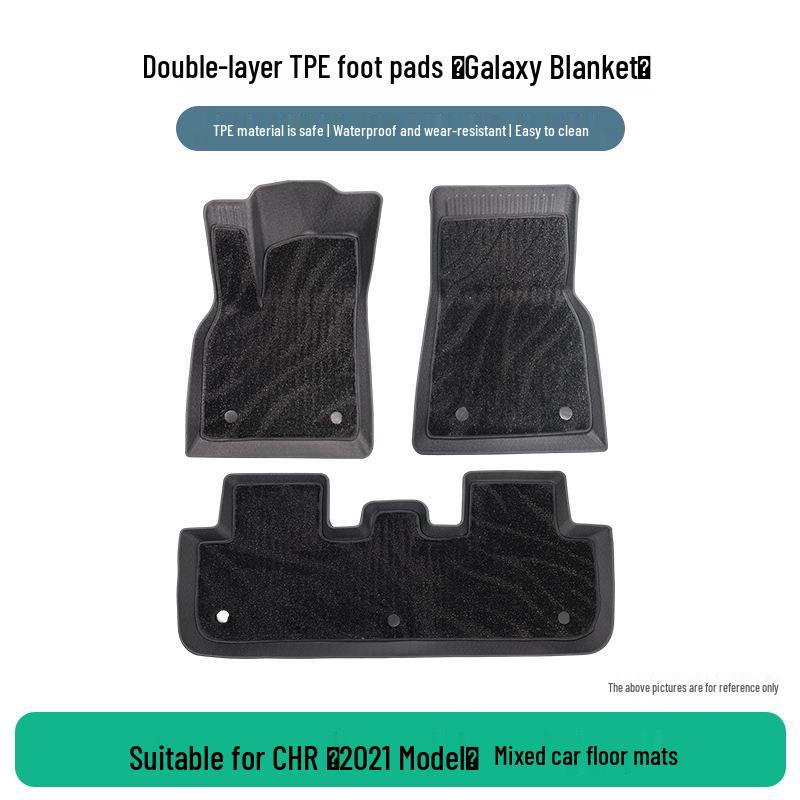 TPE Floor Mats for Toyota CHR 2021 Hybrid - Durable and Wear-Resistant