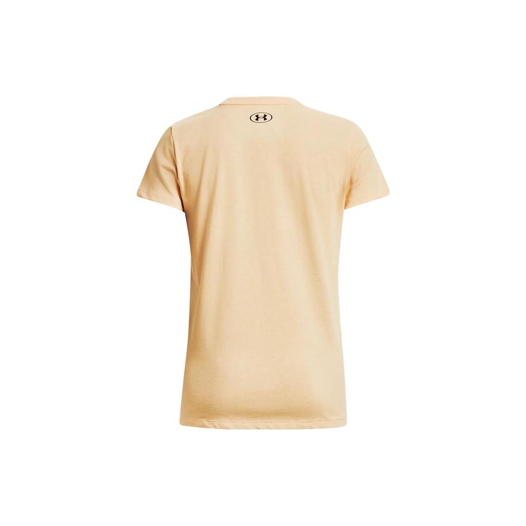 Under Armour Animal Pattern Printed Crew Neck Short Sleeve T-Shirt Women Tops Fangshan-Yellow 1380764-792