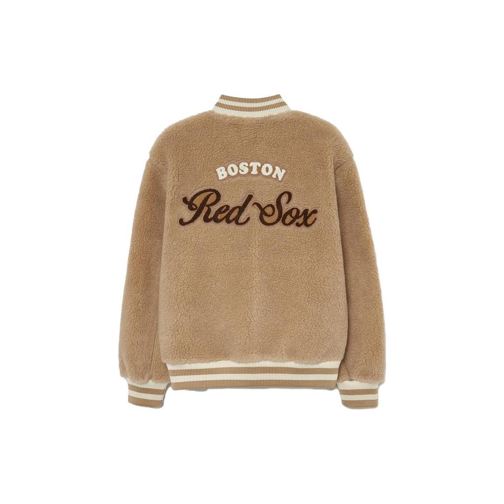 New MLB Boston Red Sox Velvet Jackets Unisex Khaki 3AFDV0336-43BGS