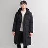 Men's Long Winter Down Jacket - Thick, Warm, Loose Fit, Solid Color, Mid-Length, Over-the-Knee.
