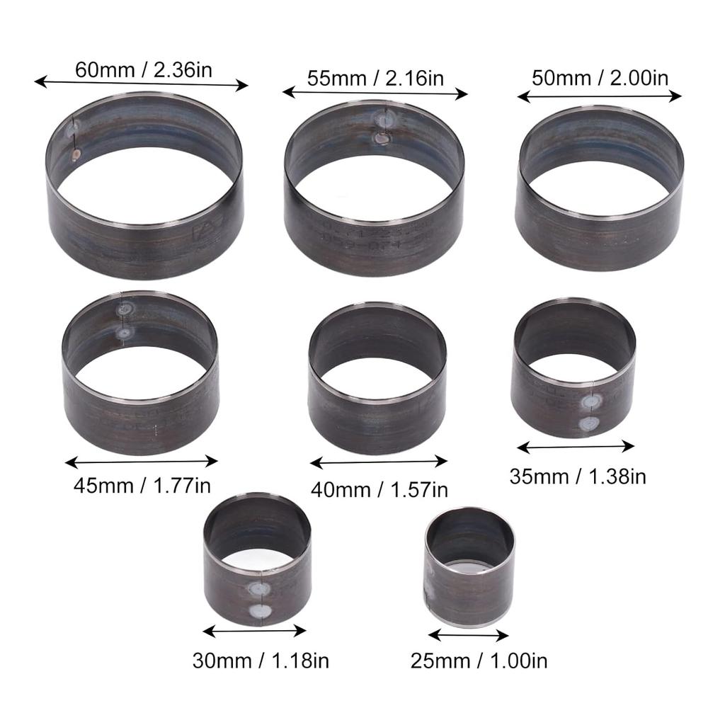 8Pcs Leather Hole Punch Die Round 2560mm Hole Hollow Punch Cutting Leather Circle Punch Punching Die Alloy Steel Deform Prevention Punching Tools