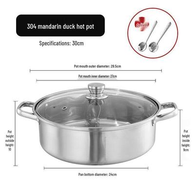 Bard Stainless Steel Two-Flavor Hot Pot