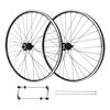 Mountain Bike Wheelset 29 Inch, Aluminum Alloy Rim Disc Brake MTB Wheelset, Quick Release Front Rear Wheels Black Bike Wheels