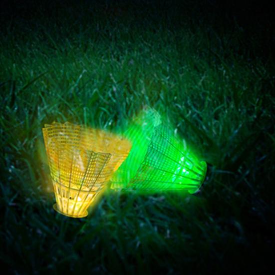 Luminous Shuttlecock Night Glow Windproof Goose Feather Colourful Led Glowing Badminton Ball for Outdoor Activities