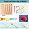 Educational Wooden Bean Counting Game Set Colorful Bead Finger Training, Counting Practice, and Math Skills Development, Counting Game