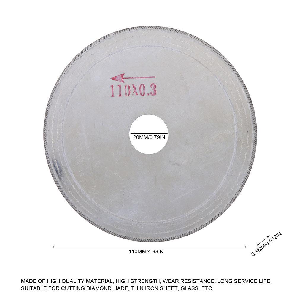 10pcs Ultra thin Diamond Saw Cutting Blade Disc Cutter for Crystal Glass (110*20*0.3mm)