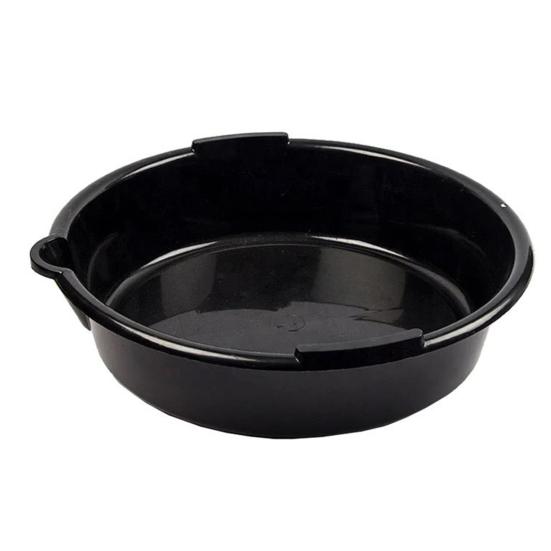 Engine Oil Drain Pan 7-Quart Black Plastic Oil Change Pan, Waste Oil Catch Basin, Car Waste Oil Tray, Auto Repair Receiver 1pc