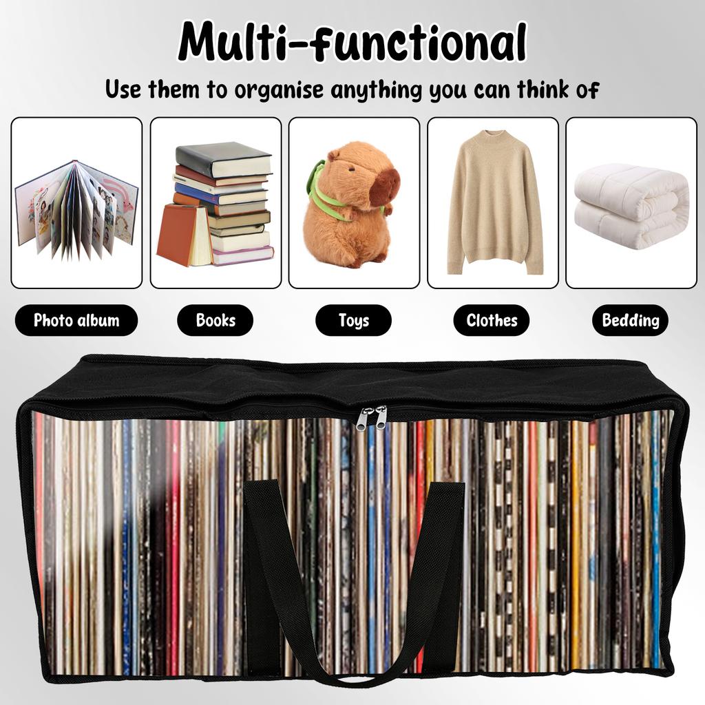 4 Pcs Large Opening DVD Storage Bag PVC Clear DVD CD Case Holder Organizer with Zipper and Handle Convenient Media Organizer Bag