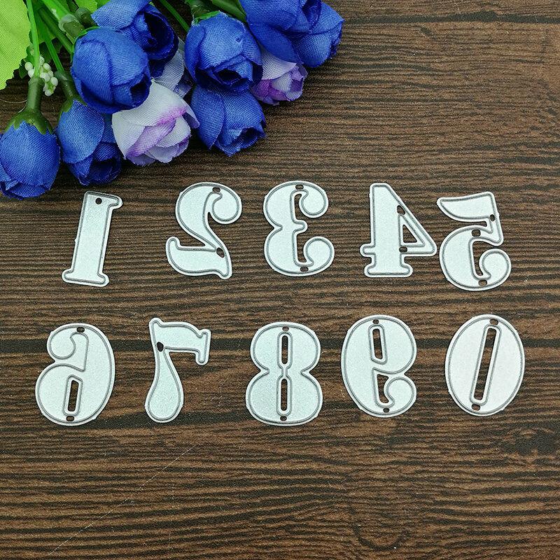 Numery wykrojniki metalowy szablon DIY Scrapbooking papier do albumów karty tłoczenie Craft Die Cut Digit