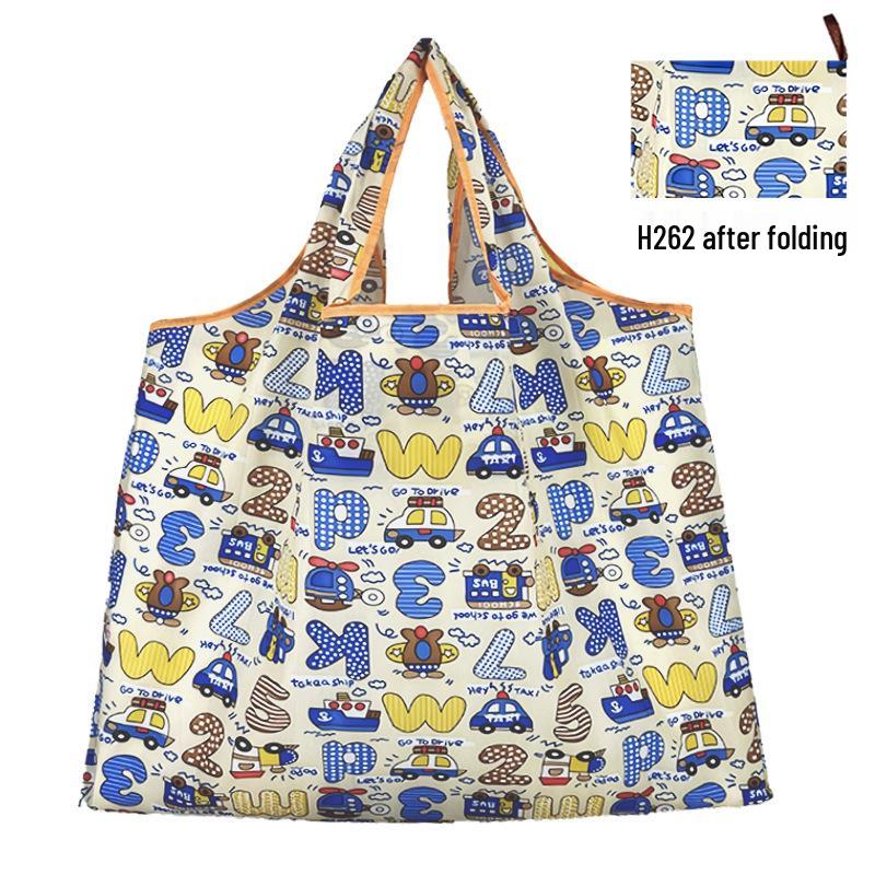 Foldable Tote Bag for Groceries - Large Capacity, Southeast Asian Print