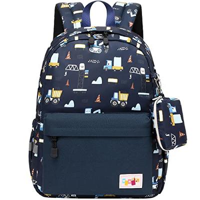 Mygreen Backpack for Kids and Boys, A4 Size, Lightweight, Kindergarten, Preschool, and School Entrance, with a Working Vehicle Design