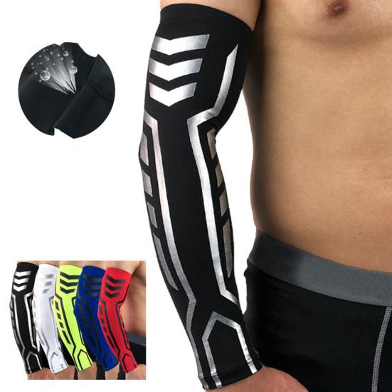 Outdoor Sport Basketball Running Soft Elastic Protective Arm Guard Sleeve Wrap