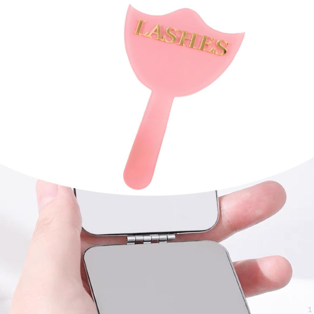 Makeup Hand Mirror ,Acrylic ,Professional, Compact ,Premium Portable Cosmetic with Handle for