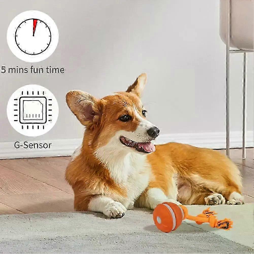 Interactive Squeaky Ball Dog Toys Auto Electric Rolling For Cat & Pet Smart Automatic Teaser USB Rechargeable Puppy Toy