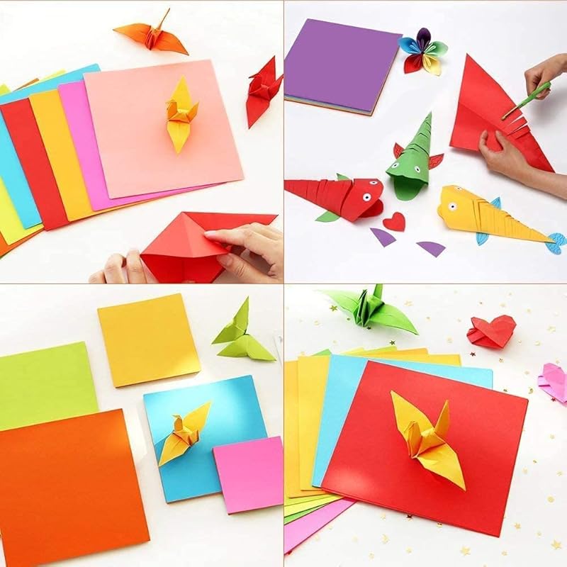 SNOW CRAFTS A4 Size 100 Sheets Double Sided Colored Pack For art & craft, Decoration, Copy Printing Papers Sheets, DIY C