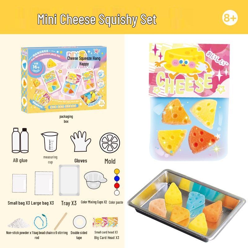 Mr. Toy Mini DIY Cat Paw Cheese Soft Rubber Toy for Kids