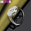 925 Sterling Silber runder Baum-Ring-Schmuck