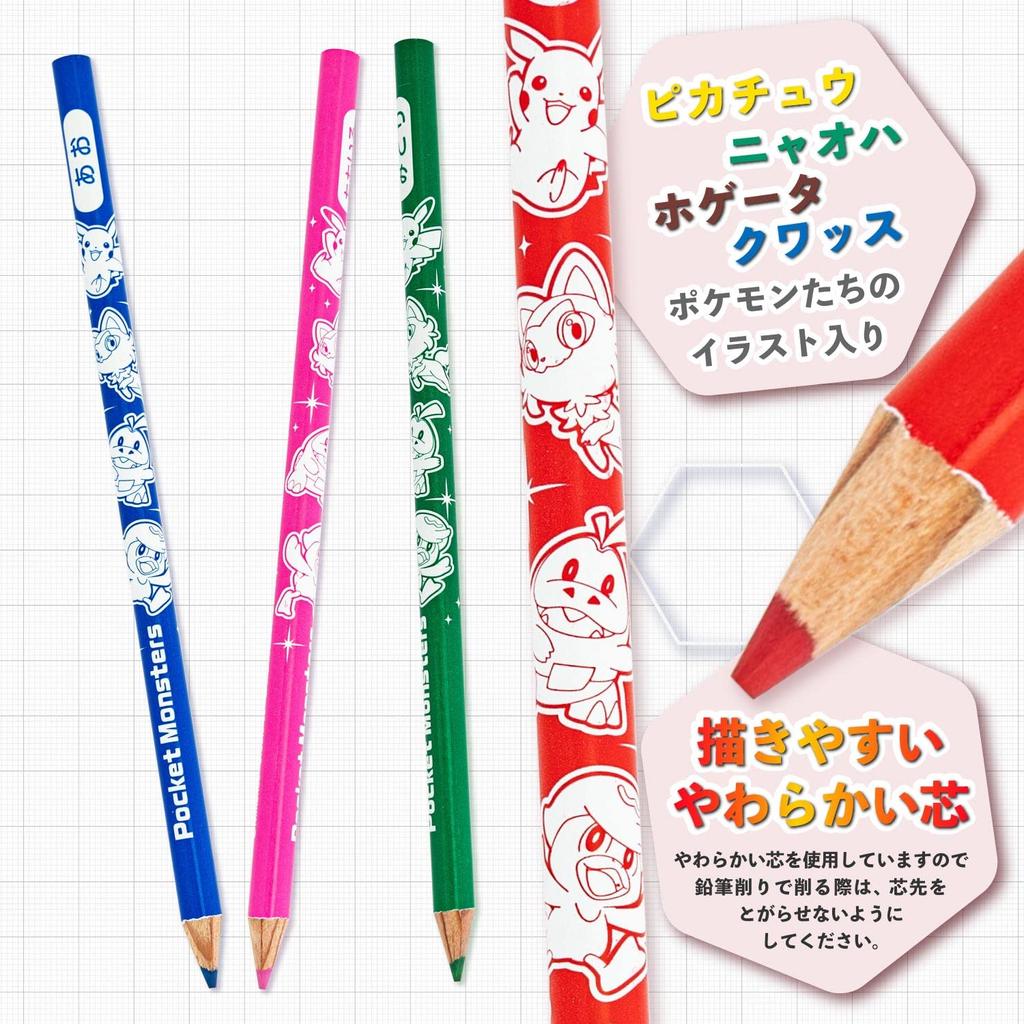 Showa Note Pokemon Colored Pencils 12 Colors 793729001