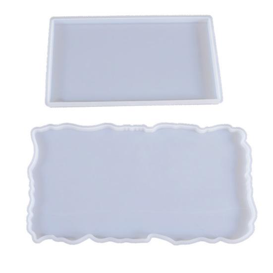 Craft Tray Plate Fruit Bowl Silicone Square Rectangle Shape Resin Mold DIY Tool