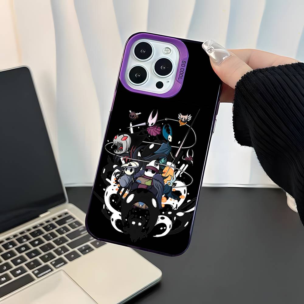 

H-Hollow Knight Silksong Phone Case For iPhone 17,16,15,14,13,12,11,Mini,Pro,E,SE4,XS,MAX Purple Candy Matte Cover iPhone12PROMAX
