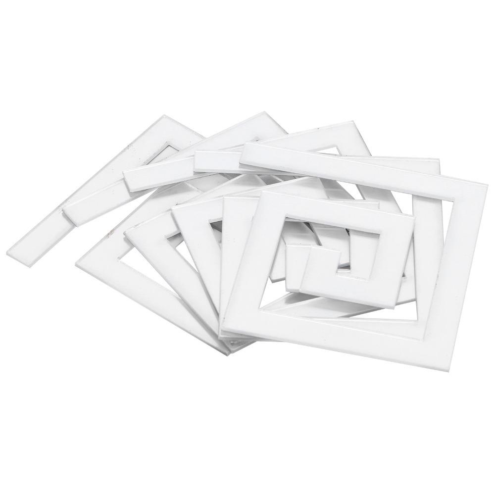 10Pcs Decorative 5x5CM Mirror Wall Sticker 3D Acrylic Acrylic Wall Decor Modern Home Wall Decor Home Decor серебряный