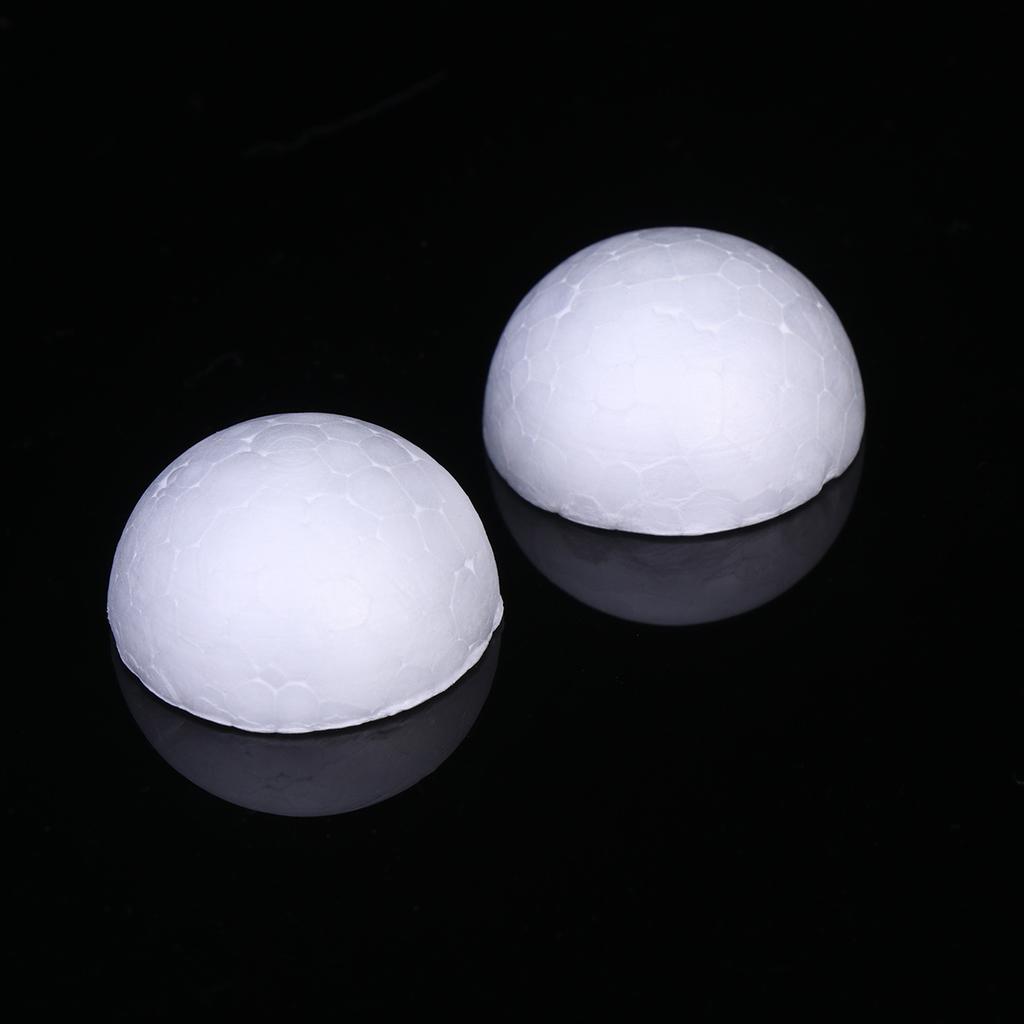 30 pcs 8Cm Half Ball Foam Craft Material White Semicircle Ornaments For Diy Painting Kids Art Projects Christmas Decoration