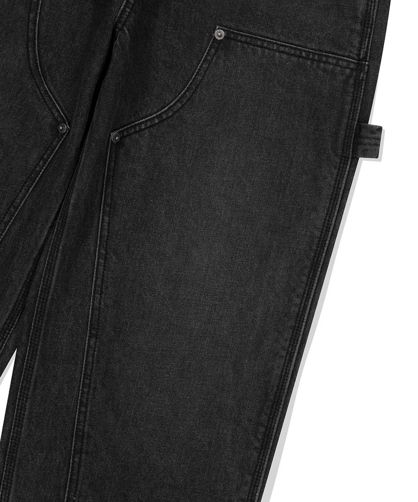 MAHAGRID Double Knee Denim Pant Black(Mg2Efmd112A)