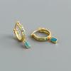 Fashion Jewelry Gold Plated 925 Sterling Silver Geometric Drop Hoop Earrings for Women Wedding Birthday Mother's Day Gift