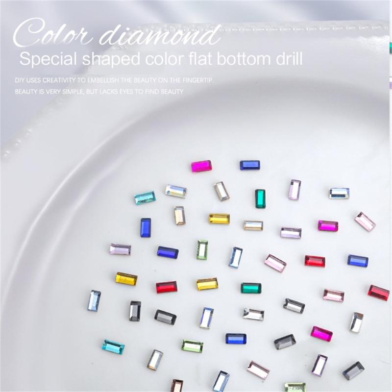 50PCS Rhinestones Nail Decorations Colorful Rhinestones Nail Art Charms Irregular Nail Art Decorations for Nail Design