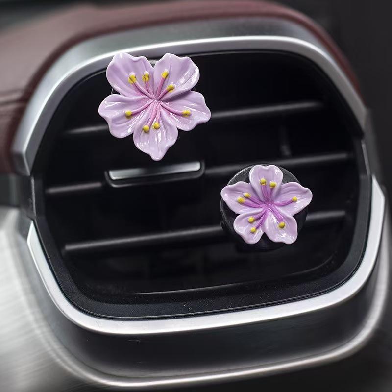 2Pcs Car Perfume Clip Flower Air Outlet Decorations Car Air Conditioner Air Vent Personalized Interior Decoration Accessories