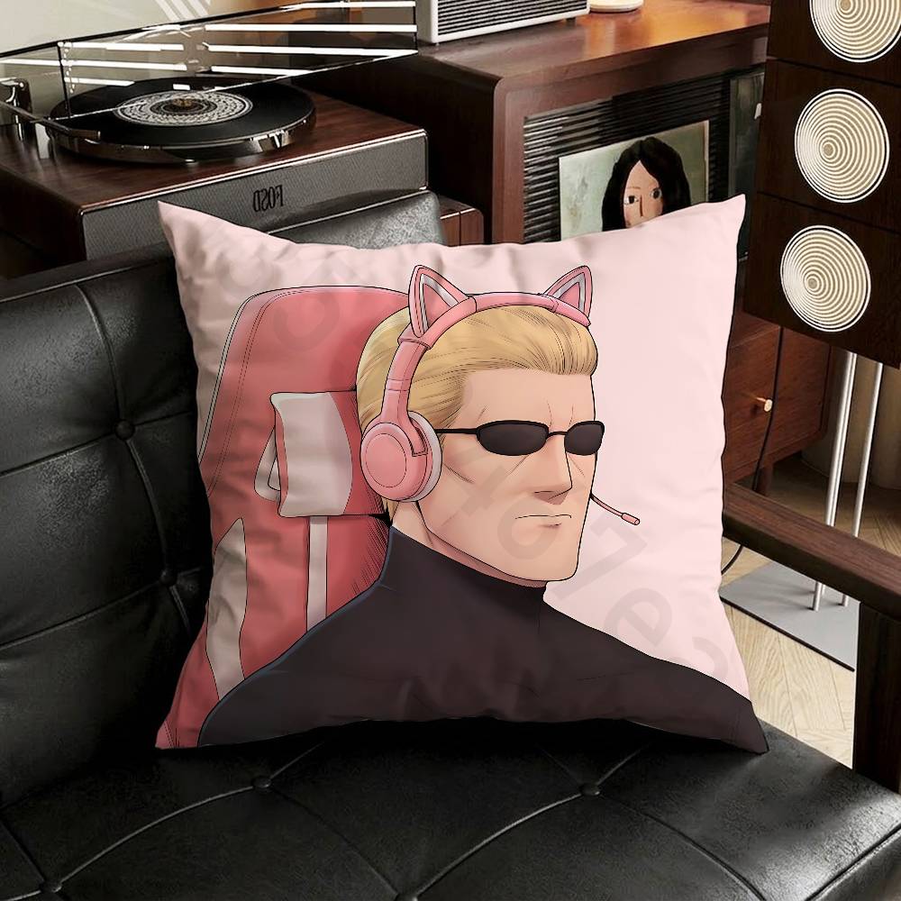 Albert Wesker P Pillow Case Sofa Living Room Bedroom Headboard Backrest Cushion Square Cushion Nap Time