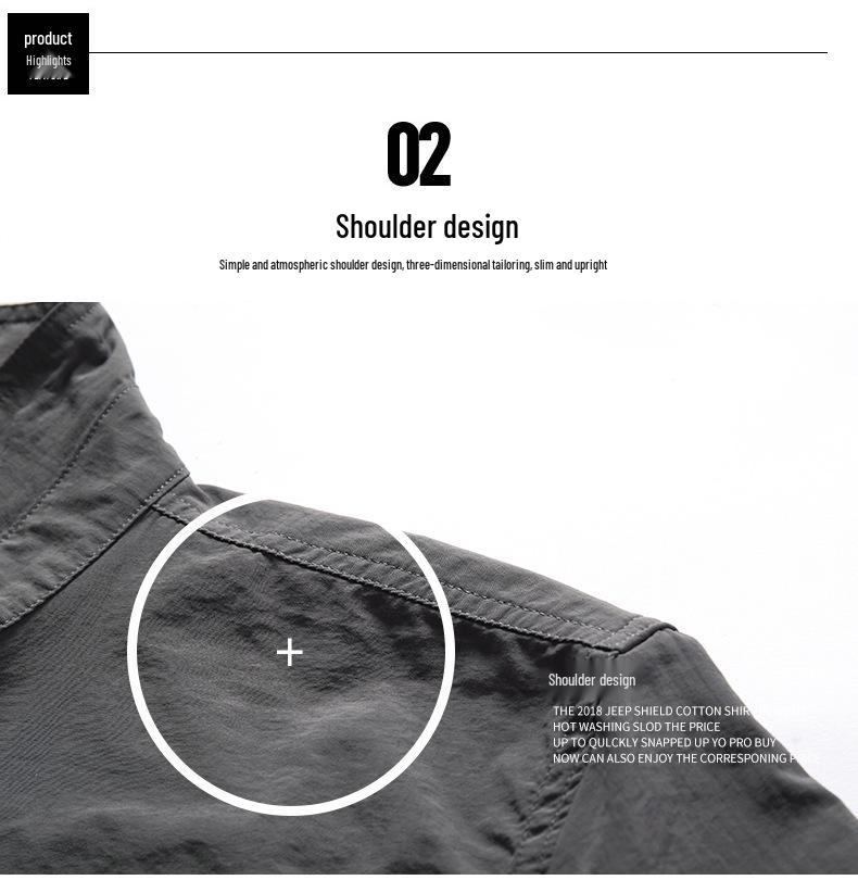 Herren Sommer Schnelltrocknend Kurzarm Übergröße Locker Arbeitskleidung Hemd 102