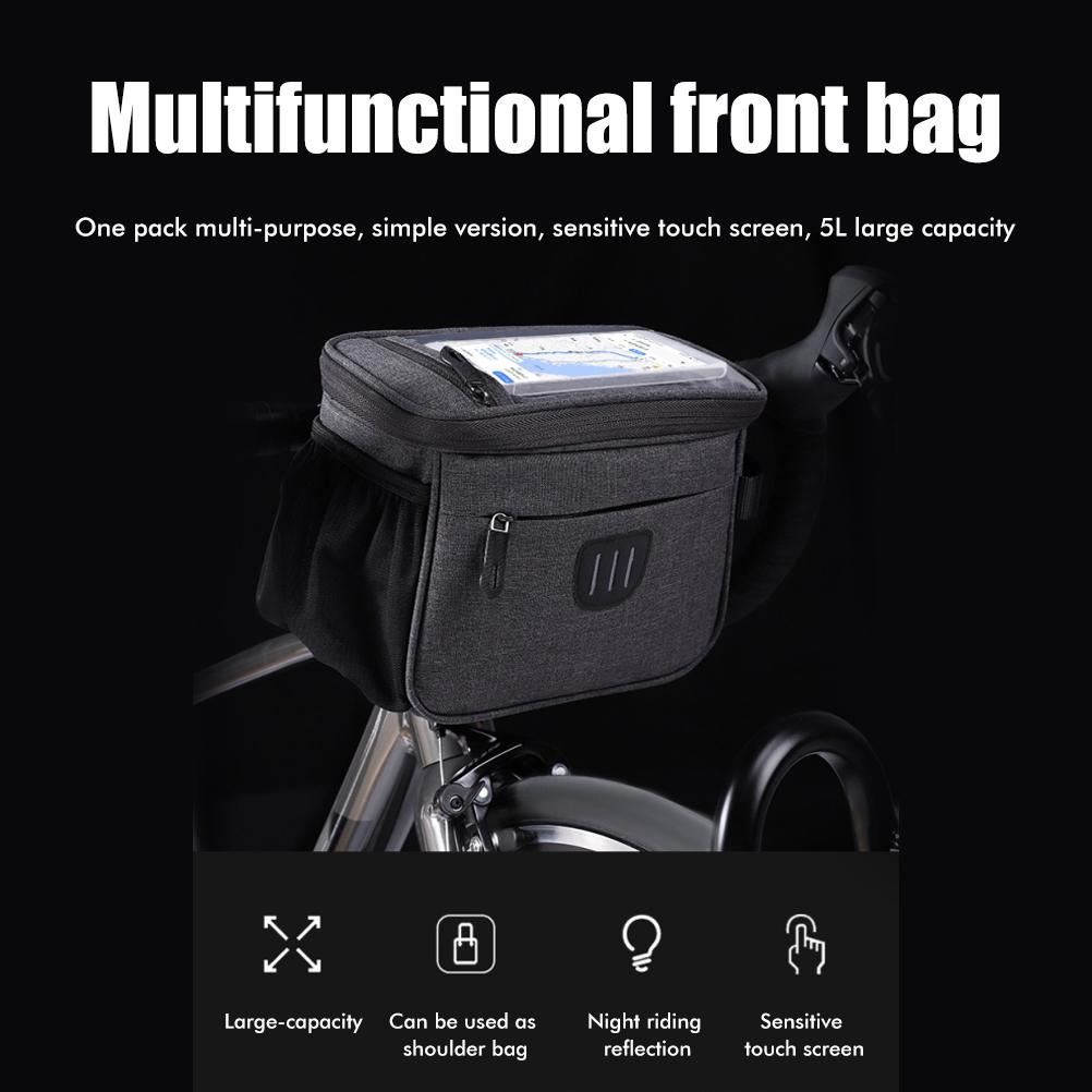 Bike Bag Waterproof Bike Handlebar Bag Scooter Bike Basket Bike Front Bag Cycling Pouch for MTB Mountain Road Bikes