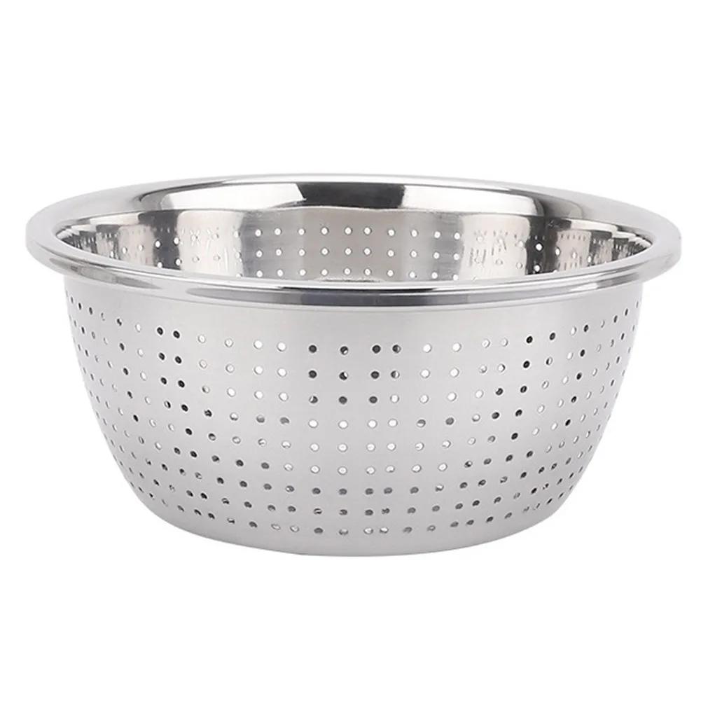 Cedník Miska Nádobí Kuchyňský Dřez Míchací Mísy Šlehací Salátová Mísa 35cmx35cmx15cm Vysoce Kvalitní Nerezová Ocel