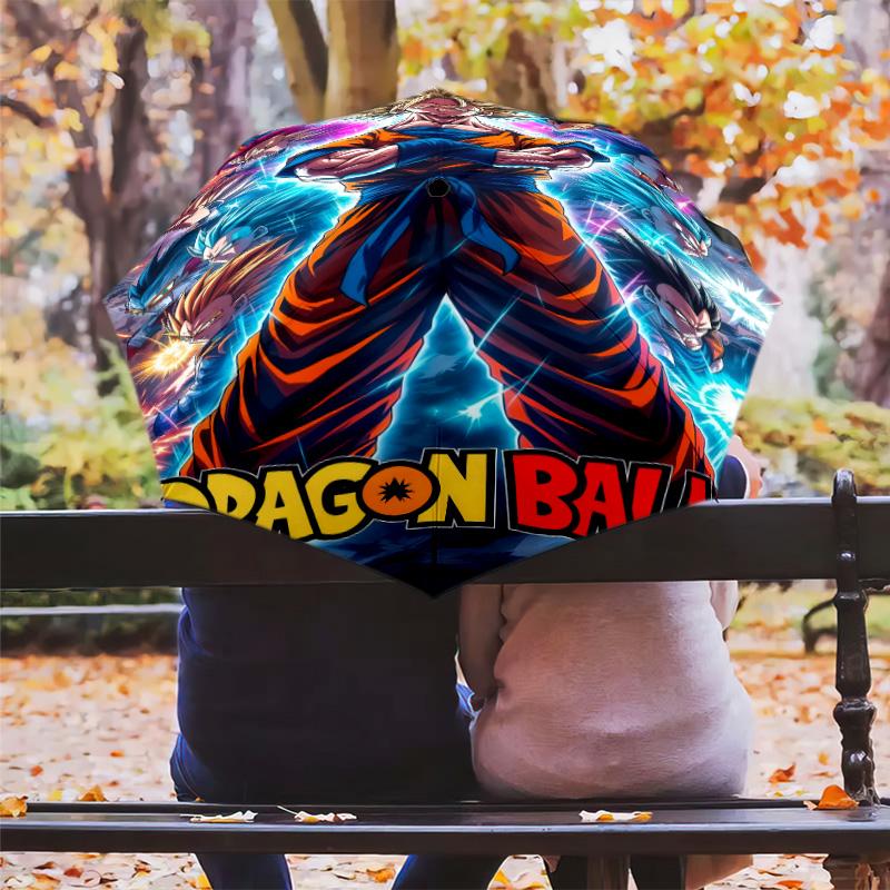 1 PC Automatic Folding Umbrella - Dragon Ball Pattern Portable Foldable Design With 8 Ribs Christmas Birthday Gifts