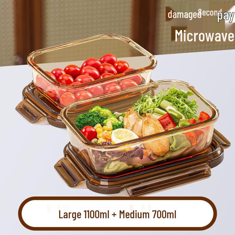 Glass Microwave-Safe Lunch Box with Sealed Lid
