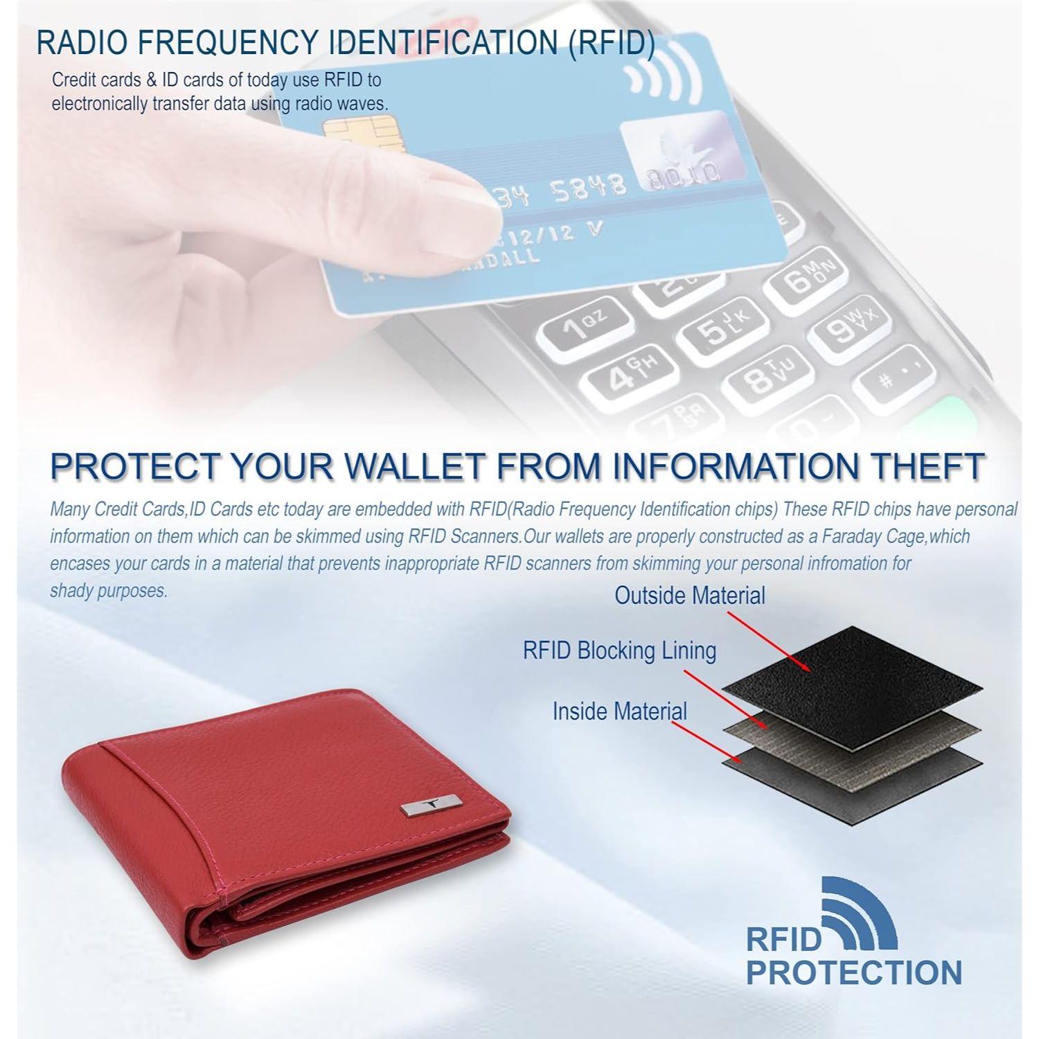 Красный кожаный кошелек Oliver для мужчин — фото 6