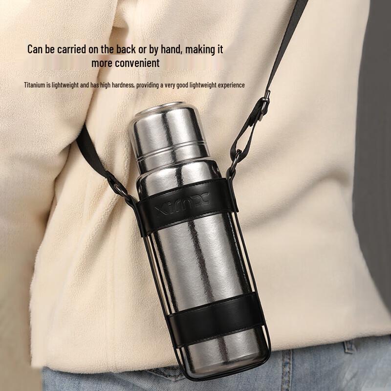XIMX Pure Titanium Travel Thermos Bottle 600ml