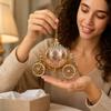 Weihnachts-Kürbis-Kutsche Acryl-Ornament Hängender Anhänger für die Feiertagsbaumdekoration