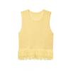 Fresh Sweet Spicy Fringe Plaid Knit Tank Top Street Style Slim Fit 2025