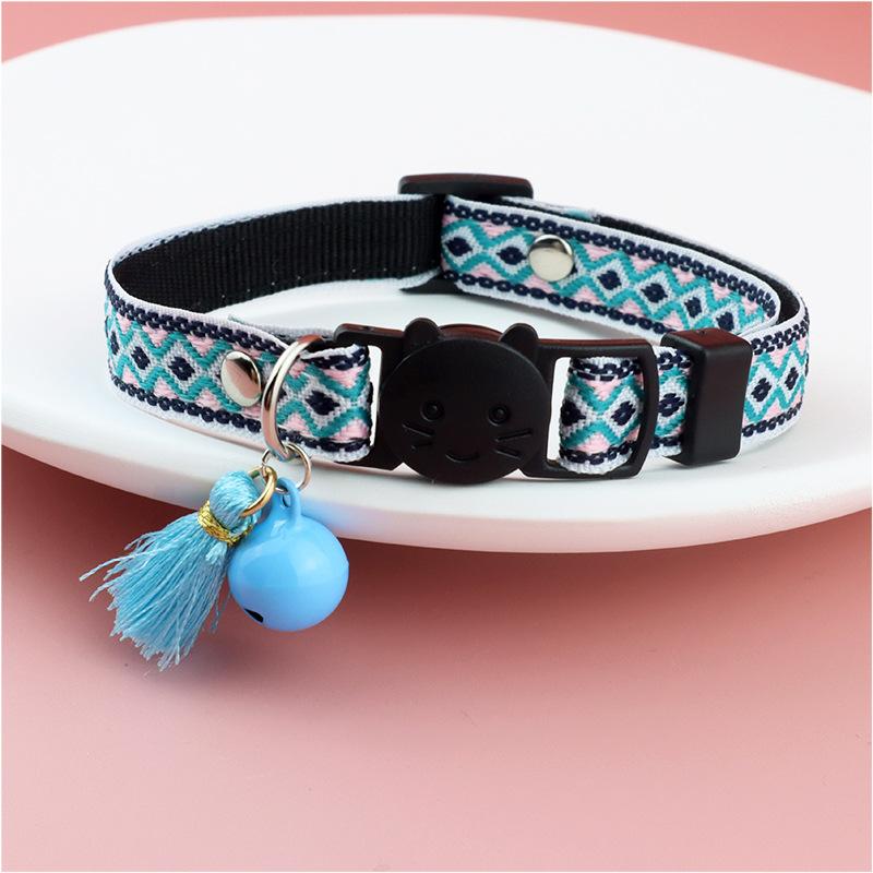 Pet Collar for Small Dogs Adjustable Buckle Cat Collar with Bell Pet Supplies Cats Dog Necklace Pet Dogs Accessories
