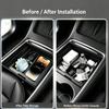 For Tesla Model 3 Highland 2024-2026 Model Y Juniper 2025 2026 1PC Storage Box Center Armrest Organizer Car Interior Accessories