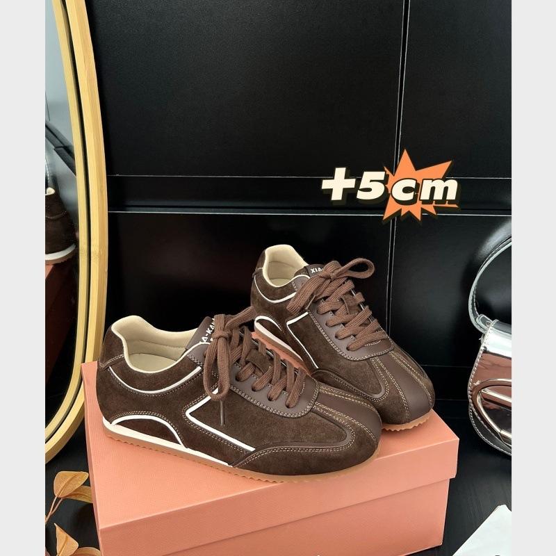 inner height increase of 5cm~ not tired feet retro German training shoes women's 2025 autumn new leisure sports soft-soled Forrest Gump board shoes